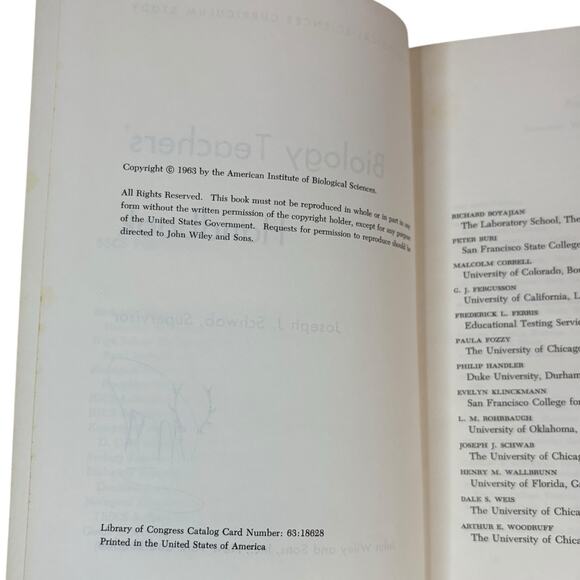 VTG 1963 "Biology Teacher Handbook" by Joseph Scawb Third Edition HC Textbook - Picture 13 of 16